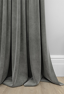 Odessa Velvet, Slate - Made to Measure Curtains
